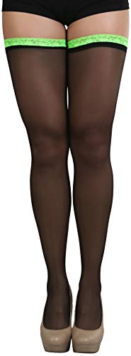 Image of ToBeInStyle Women's Nylon Thigh High Schoolgirl Opaque Stockings