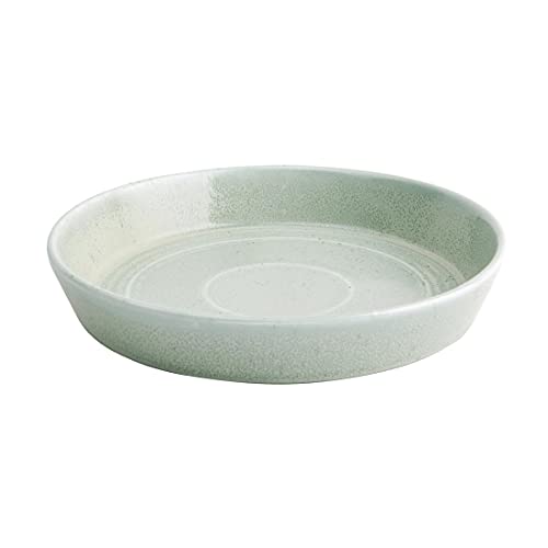 Olympia Cavolo Flat Round Bowls Spring Green 220mm (Pack of 4), 220 mm