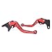 Short Brake Clutch Levers for Yamaha YFZ 450 S/T/V 2003-2006, YFM 350 Raptor 2006-2013, YFM 660 Raptor 2001-2006, YFM 700 Raptor 2000-2006, Banshee YFZ350 1995-2008, YFS200 Blaster 1995-2006 (Red)
