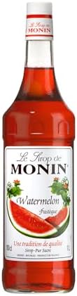 Monin Watermelon Flavoured Syrup, Red, Large, 1000 Ml, Syrup