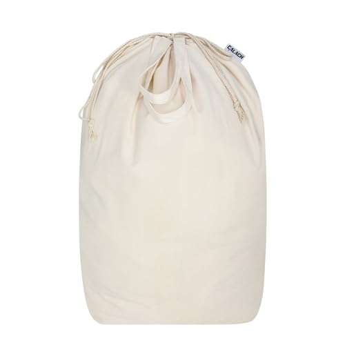 CALACH Square Base Canvas Laundry Bag