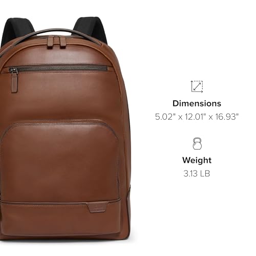 Image of TUMI Harrison Warren Backpack - 15-Inch Laptop Backpack - Stylish Women's & Men's Backpack for Travel & Business - Cognac Leather
