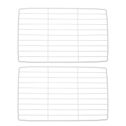 PHENOFICE Lot de 2 étagères de congélateur – Étagères de rechange pour congélateur et réfrigérateur commerciaux, séparateur, grille métallique, blanc