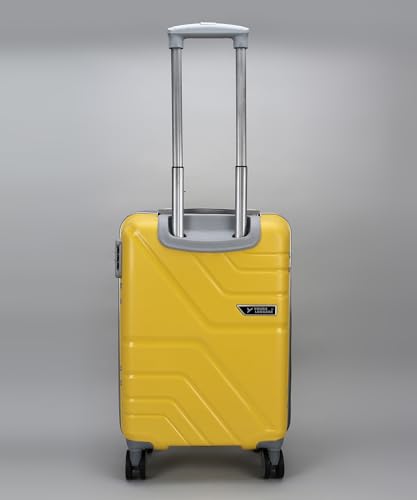Kandel-London-Hard-Sided-PP-8-Wheel-Spinners-with-No-Lock-and-Steel-Trolley-Yellow-S