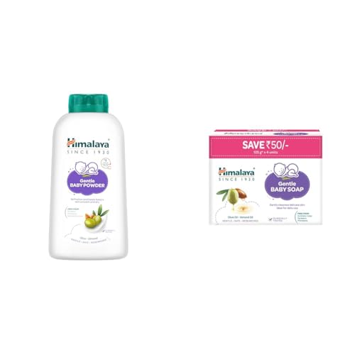 Image of Himalaya Powder For Baby, 700G And Gentle Baby Soap 125G - Value Pack Of 4