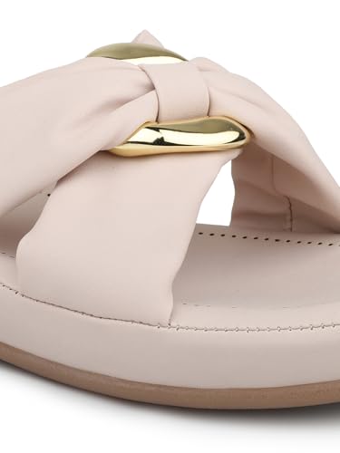 Image of Inc.5 womens Women Cream Embellished Comfort Heels Sandal