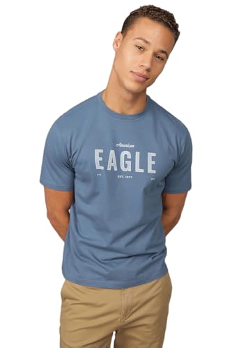 Image of American Eagle Men's Supersoft Everyday Wear Short‑Sleeve Logo Graphic T‑Shirt