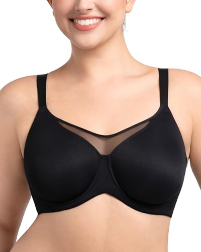 Image of HSIA Minimizer Bras for Women Plus Size, Full Coverage Coolcomfort T Shirt Unlined Bra with Underwire for Heavy Breast