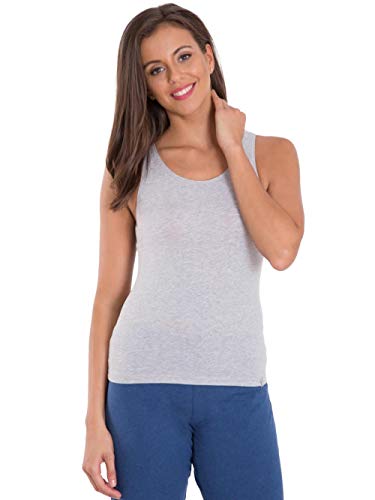 Image of Jockey Womens Cotton Regular Fit Round Neck Solid Tank Top