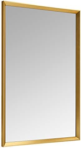 Amazon Basics Rectangular Wall Mirror 60.9 x 91.4 cm - Standard Trim, Nickel