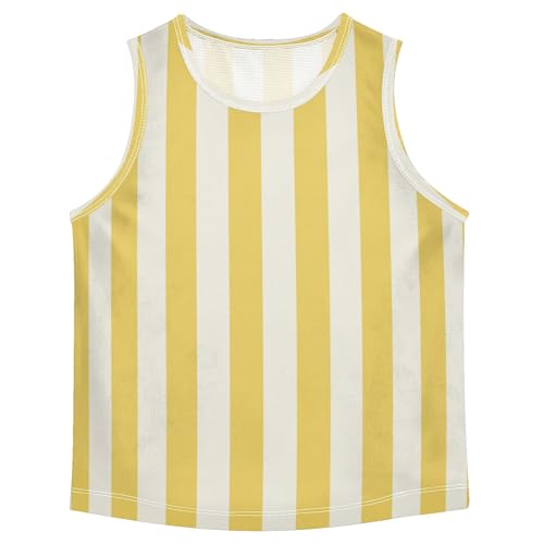 Foiosoh Striped Seamless Pattern Boys' Tank Top Shirt Quick Dry Summer Boy Sleeveless Casual Vest Tees Lightweight Loose Comfy Clothes for Boys 3-15 Years