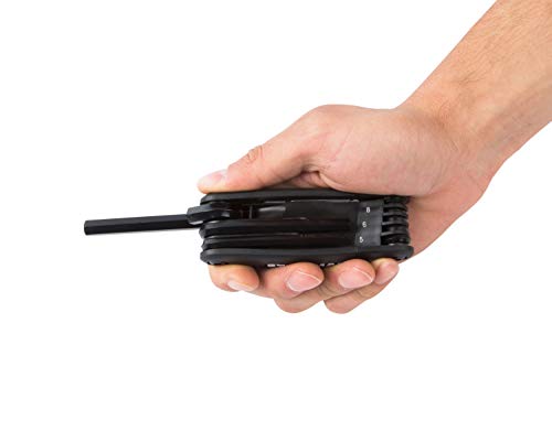 Image of Steelman Portable Folding Hex Key Wrench Metric Multi-Tool, Set Includes 1.5, 2, 2.5, 3, 4, 5, 6, and 8mm Sizes, Chamfered Ends, Steel, Corrosion-Resistant Black Oxide Coating