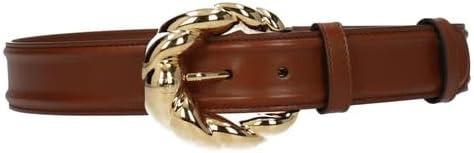 Gucci Brown Leather Womens Belt with Torchon Buckle Size 80-14/L