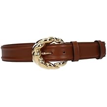 Gucci Brown Leather Womens Belt with Torchon Buckle Size 80-14/L