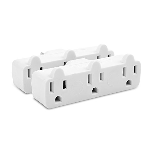 Cable Matters 2-Pack Spaced 3 Outlet Grounded Outlet Extender Wall Tap