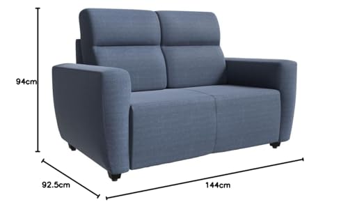 Image of Wakefit Sofa Set | 3 Year Warranty | Sofa 4 Seater, 4 Seater Sofa for Living Room, Wooden Sofa Set, Sofa Set 2+1+1 Seater - Belize(Omega : Blue)