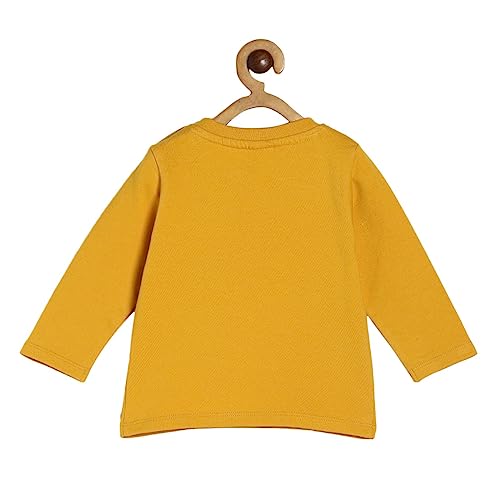 Image of miniklub Boys Typography Printed Round Neck Long Sleeves T-Shirt