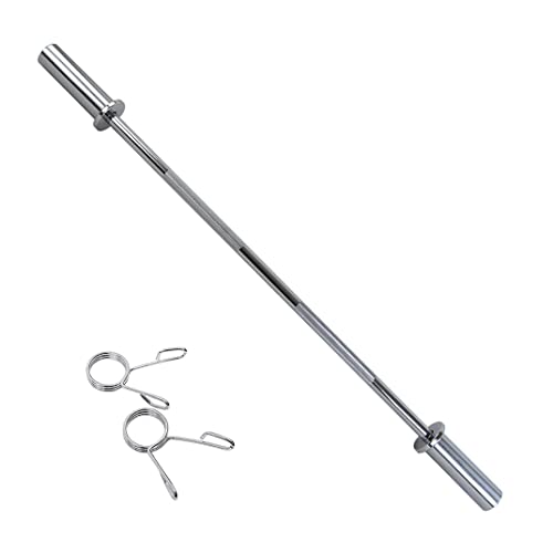 TOPTONS Olympic Barbell Standard Ez Curl Short Bar, Womens Weightlifting Small Barbell 4ft for Home Gym Training