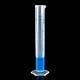 Nikou Messzylinder Becherglas 250ml, Wissenschaft Mess Reagenzglas Messbecher aus Kunststoff, Tall Pattern, Sechseckiger Sockel, Blauer Linie Präzise Skala für Labor