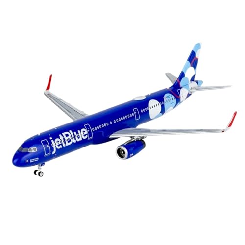 Avión a escala JetBlue Airways A321-200 decoración de escritorio para amantes de la aviación