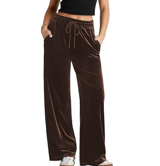 Autumn and Winter Gold Velvet Light Luxury Drape High Waist Straight Leg Casual Wide Leg Pants Womens Pants