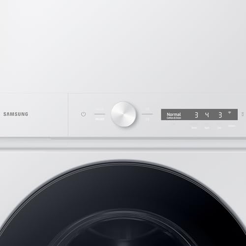 Image of Samsung Bespoke AI Laundry Hub Large Capacity 4.6 cu. ft. Single Unit Washer with Steam Wash and 7.6 cu. ft. Gas Dryer in White, WH46DBH100GWA3