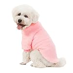 Dog Sweater, 3 Pack Dog Sweaters for Small Dogs, Dog Clothes for Small Dogs Girl Boy, Ultra Soft and Warm Puppy Sweater Dog Coat for Winter Christmas (XS, Pink+Purple+Peach) - Image 5