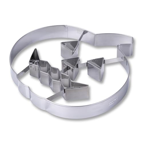 Zenker Tagliabiscotti Forma di zucca, Formina Grande per Biscotti a Zucca di Halloween, taglia biscotti in Acciaio Inossidabile, 21,6 cm, Resistente e Lavabile in Lavastoviglie