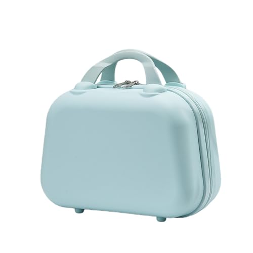 【ChopEase】化粧箱、ヴィンテージ荷物デザイン 14インチの化粧品ケース、女性用小型荷物、お土産用スーツケース、かわいい、機内持ち込み用小型バッグ (ライトブルー)