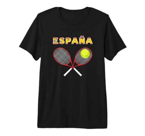 Pelota de Tenis de España, Raqueta/Bandera del país, Jugadores de España, Aficionados Camiseta Premium