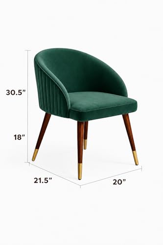 Image of WOODEN SPACE 6-Seater Wooden Dining Table Set | Nano Composite Marble Top | Solid Wood Base | Modern Dining Room Furniture with 6 Chairs (Dark Green)