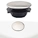 Stainless Steel Sink Hole Cover for Soap Dispenser, Decorative Kitchen Sink Accessory with Leak-Proof Design and for Easy Installation, Black（A）