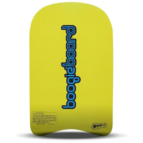 Wham-O Boogie Board Sport Trainer, 19' Body Board for Beach Kickboard TC8 Deck PE Core Crescent Tail Kickboard for Beginners (Yellow, 1 Pack)