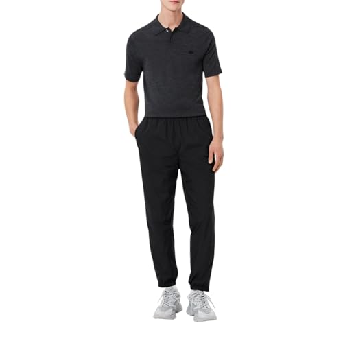 Pantalon de survêtement Lacoste tissu technique déperlant coupe ajustée confortable