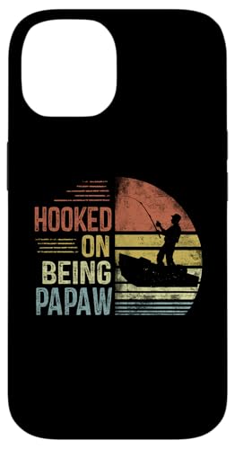 Hooked on being papaw fishing gifts papaw father's day custodia per iphone 14