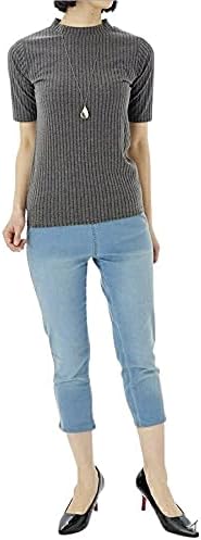 クロップド デニム ウエストゴム レディース 夏 デニムパンツ クロップドデニム レディース ジーンズ ジーパン 7分丈