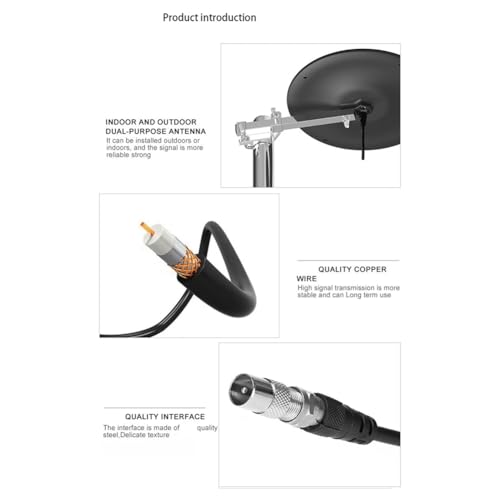 Antenne TV DTMB réception extérieure câble coaxial 10m haute qualité pour décodeur - 2