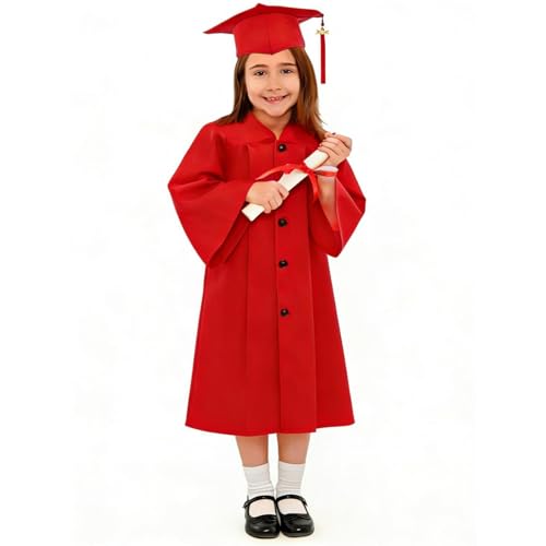 Image of Kindergarten 2025 Graduation Cap and Gown Tassel Sets with Charm 2PCS Graduations Stoles for Kids Grad Party Clothes