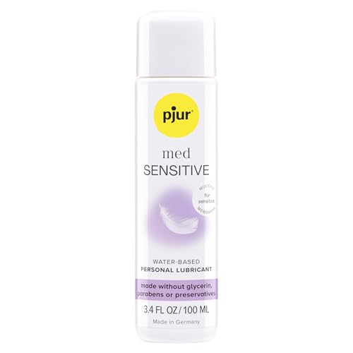 pjur med Sensitive - Water-Based Lubricant, Premium Intimate Sex Lube for Men, Women & Couples, Long Lasting - 100ml / 3.4 fl.oz