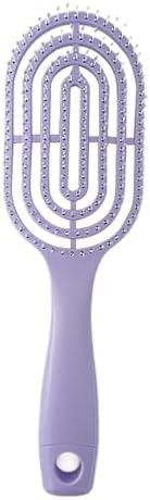 Oval- Hair Brush Organic Detangling Hair Brush - Does Not Pull on Hair - Straight, Curly & Wet Hair - Unique Spiral Design for Women, Men & Children