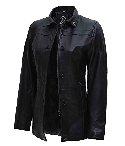 fjackets Leather Car Coats for Womens - Real Long Leather Jacket Women Premium Lambskin Leather Coat For Women4