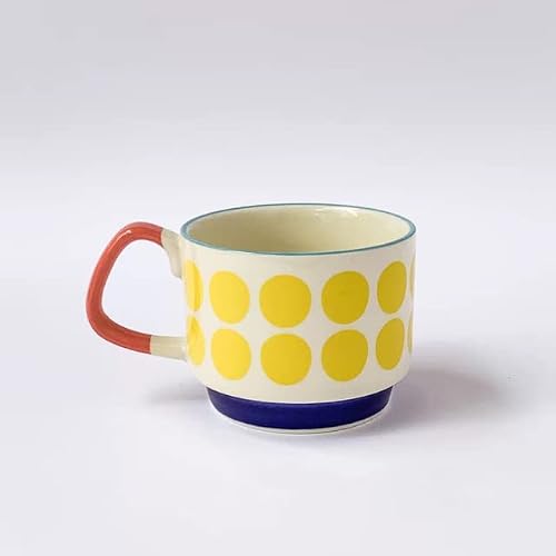 DABIN Japanische Retro-Keramik-Kaffeetassen, stapelbar, Keramik, für Büro, Getränke, Tee, Milch, Wasser, Tassen, Küchengeschirr, Vintage-Heimdekoration, Geschenk