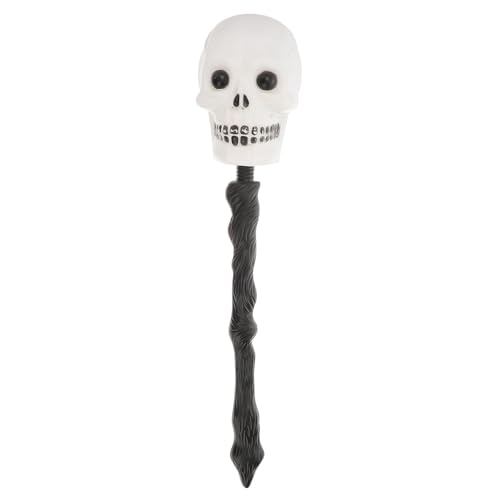 Housoutil Báculo de Calavera Blanco de Plástico para Cosplay y Producciones Teatrales, Accesorio Creativo para Disfraz de Halloween y Juegos de rol