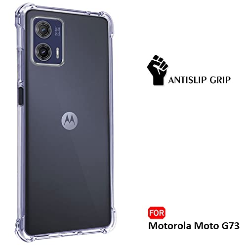 Image of TheGiftKart Crystal Clear Back Cover Case for Motorola Moto G73 5G | Shockproof Soft TPU Case | Cushioned Edges for Ultimate Protection Back Cover Case (TPU, Transparent)