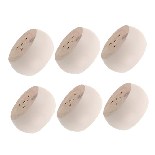 ARTSEWPLY 6個無塗装木製ソファ脚 丸型家具脚 テレビ台 キャビネット用交換足 ミッドセンチュリーモダン風 リビングルーム用家具補修パーツ