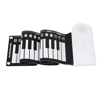 COOPHYA 49 Rouleaux Clavier Électronique Pliant Clavier Musical Piano Électronique Souple Clavier Noir Et Blanc Portable Numérique Enfant Store Silicone Respectueux De L’environnement - Les Beatles, Paul McCartney, John Lennon, RIngo Starr, George Harrison