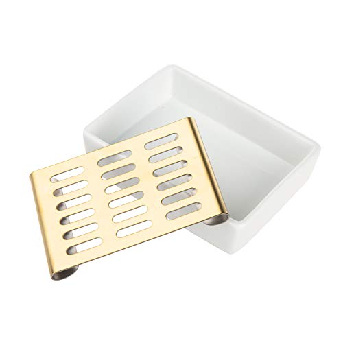 Imeea Gold Soap Dish Sus304 Stainless Steel Gold Soap Holder For Bathroom Shower #TOP2