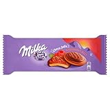Milka Galletas Choco Jaffa con Chocolate y Mermelada de Frambuesa, Dulces, Paquete de 147g