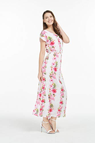 Image of Hawaii Hangover Women's Hawaiian Cap Sleeve Maxi Dress Signature Prints | Cap Sleeves; Maxi Length; Soft Rayon Fabric; Signature Tropical Prints; Resort Vacation Style