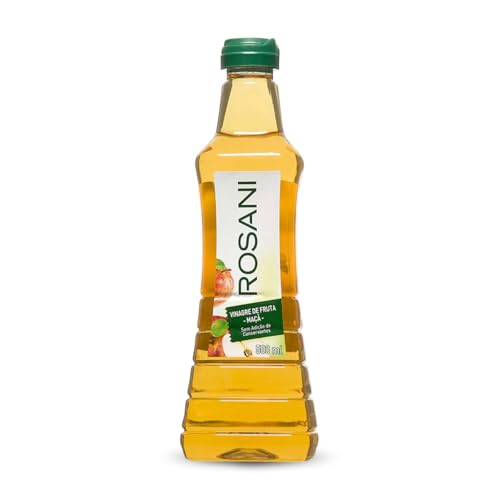 Vinagre De Maçã Rosani 500Ml, Vinagre Natural De Maçã, Dourado, Sabor Suave E Equilibrado, Produzido Com Maçãs Selecionadas, Sem Álcool E Sem Conservantes, Excelência Em Vinagres Naturais, Produzido